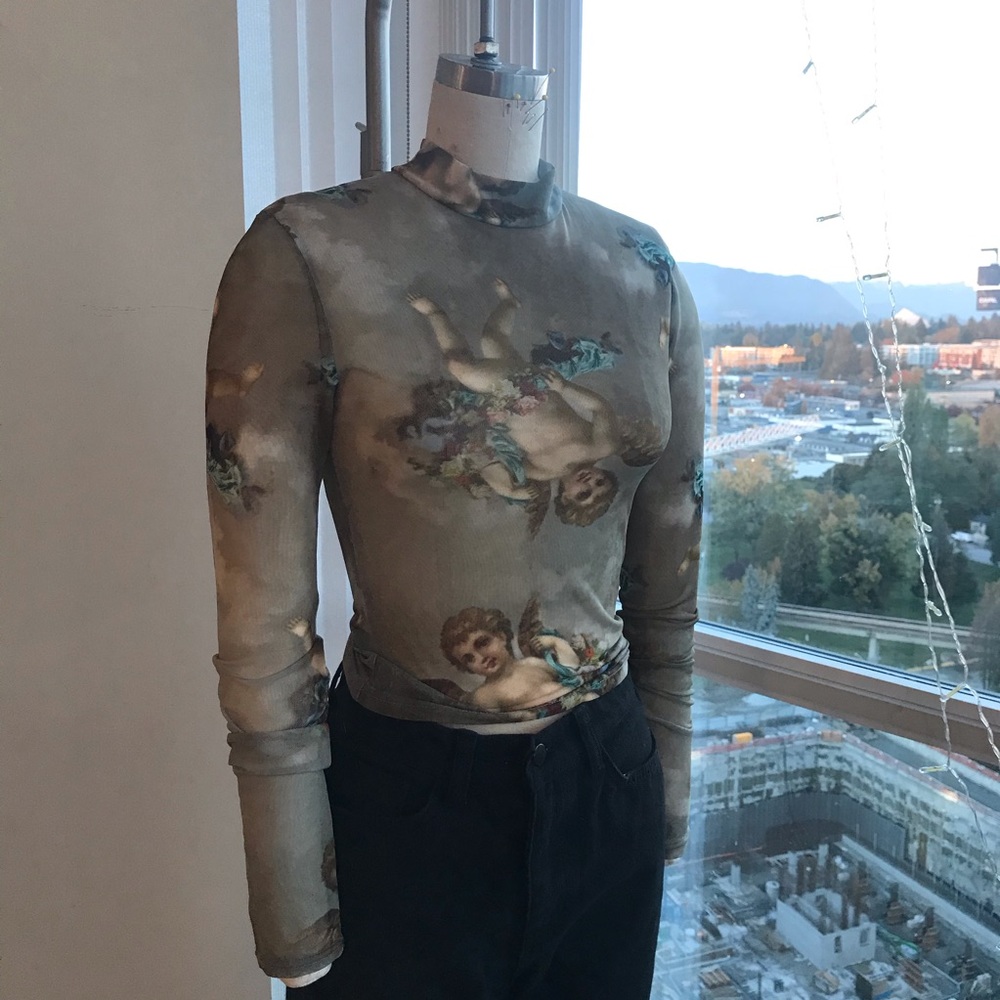 Urban Outfitters Mesh Angel Top